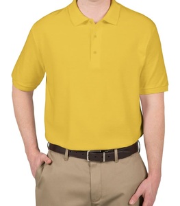 Chemises décontractées pour hommes en tissu tricoté 100% coton respirant à manches courtes, logo personnalisé en gros, position avant, OEM - Product Image 1