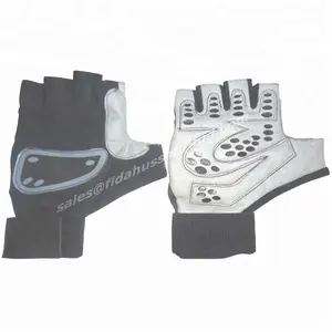 Gants d'haltérophilie à demi-doigt Gants de fitness de meilleure qualité en cuir Spandex Back Fitness Gym Gants - Product Image 1