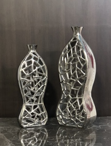 Medium Size Modern Design Metal <b>Vase</b> Luxury Flower <b>Wedding</b> Tabletop <b>Vase</b> for Luxury Living Room Home Accessories Decor - Product Image 6