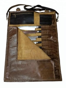 Ligero genuino cuero marrón Premium 10 bolsillos profesional Chef cuchillos bolsa/Chef cuchillo rollo, hecho a mano - Product Image 2