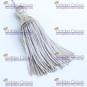 Decoration Silver Bullion <b>Tassel</b> Bullion <b>Tassel</b> Fringe Bullion Wire <b>Tassel</b> Supplier - Product Image 3