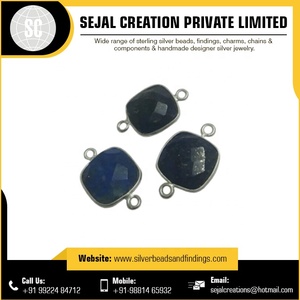 Conector de bisel de plata esterlina de último diseño, hallazgos y componentes de joyería de piedras preciosas - Product Image 6