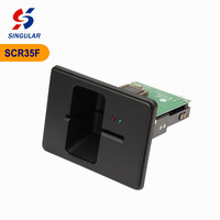 Lector de Tarjetas de Inserción Todo en Uno Singular SCR35F, Material ABS, Compatible con ISO7816, Plug & Play, Hecho en Taiwán