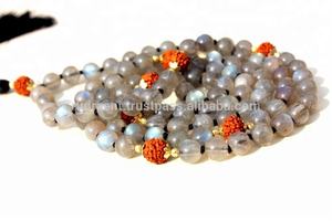 Chapelet tendance 2023 perles Labradorite noué Mala collier bijoux Yoga indien spirituel Mala perles 108 - Product Image 4