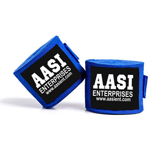 AASI ENTERPRISES de alta calidad, envolturas de mano de boxeo personalizadas, algodón y nailon, Impresión de logotipo personalizado, protección de entrenamiento ficticio - Product Image 5