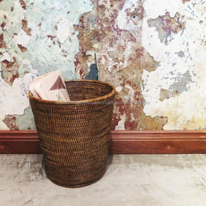 ถังขยะหวายสานด้วยมือ/ตะกร้าขยะกระดาษหวาย - Product Image 2