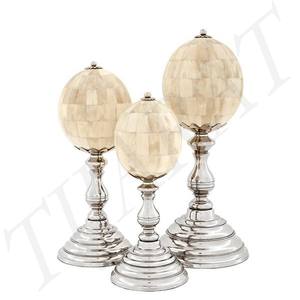 Juego de aluminio de 3 soportes para decoración del hogar, decoración de mesa de lujo, mesa decorativa de HOTEL - Product Image 1