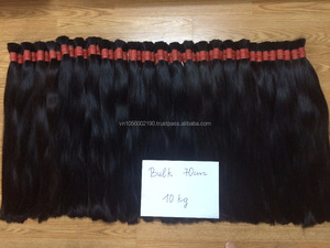 Mechones de cabello Natural de color negro a granel, cabello humano virgen y remy de alta calidad de Vietnam, 70 cm - Product Image 1