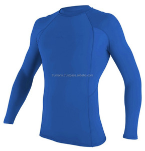 Protección UV unisex de manga larga Rash Guard para adultos Color azul - Product Image 1