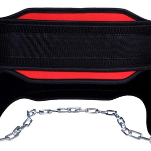 ยกน้ำหนักจุ่มเข็มขัด Neoprene ยิมสนับสนุนสายรัดเจลห่อด้วยโซ่ - Product Image 1