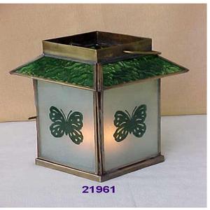 Engraved Butterfly Design Square Shape Antique Metal <b>Tealight</b> <b>Lantern</b> for Home Decoration Item - Product Image 2
