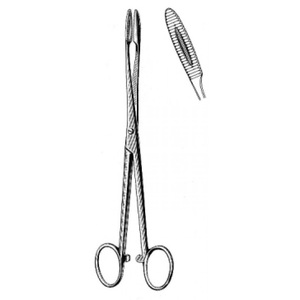 Maier Gross Pince à pansement utérin 18cm 20cm Droite et courbée en acier inoxydable allemand Mahersi - Product Image 2