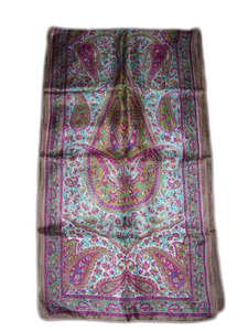 Paisley Border Design Long <b>Silk</b> <b>Scarf</b> - Product Image 3