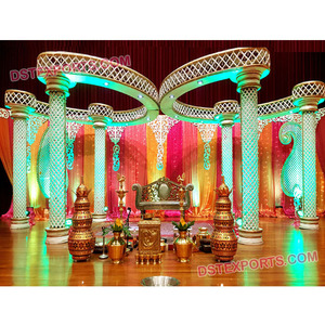 Impresionante corte de diamante boda Mandap elegante ceremonia de matrimonio Mandap mariposa cristal Mandaps en venta - Product Image 1