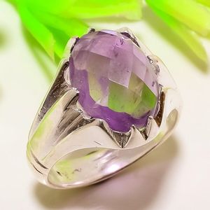 <span class=keywords><strong>Anello</strong></span> in pietra preziosa fatto a mano in <span class=keywords><strong>ametista</strong></span> e 925 in <span class=keywords><strong>argento</strong></span> Sterling - Product Image 3