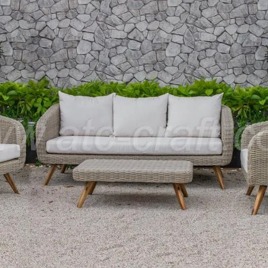 Divano set con Gambe In Legno da Nuovo Catalogo per Mobili Da Giardino