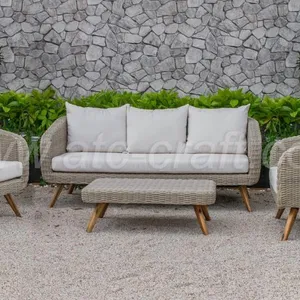 Sofa set with Wooden Legs from New Catalogue for Outdoor Furniture