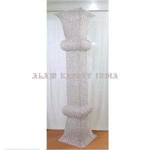 ALAM CR5534 nuevo pilar de cristal de suelo de pasillo de boda largo con acabado de Color personalizable Cristal de Metal para decoración del hogar/boda - Product Image 1