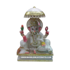 Statue de seigneur Ganesh Ji en marbre - Product Image 1