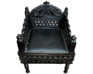 Best Selling Massief Houten Hand Gesneden Indische Maharaja Stijl Sofa Voor Thuis Woonkamer/Slaapkamer Hand Gesneden Meubilair