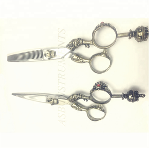 Ciseaux de coupe de cheveux de barbier professionnel 440C acier inoxydable pointe de lame tranchante outil de beauté à vis réglable - Product Image 3