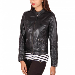 Chaqueta de piel de vaca para mujer, de marca, venta al por mayor - Product Image 1