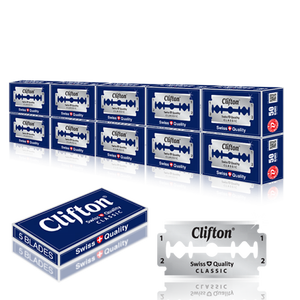 ใบมีดโกนหนวดแบบใช้แล้วทิ้ง CLIFTON CLASSIC DURABLADE คุณภาพสวิส ใบมีดโกนสองคมสำหรับผู้ชาย ใบมีดโกนสแตนเลสสำหรับร้านตัดผมและร้านเสริมสวย - Product Image 5
