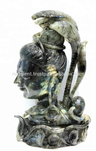 Escultura de labradorita tallada a mano, estatua de Shiva, piedra semipreciosa Premium elaborada por artesanos expertos - Product Image 2
