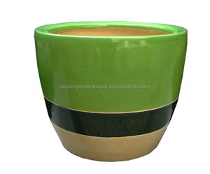 Produits en gros, pots en céramique émaillée de couleurs mélangées pour plantes/jardinières en argile et en poterie pour la décoration de bureau et de maison, sol - Product Image 4