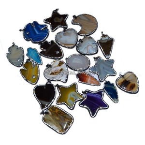 Colgantes de piedra surtidos con AD - Product Image 1