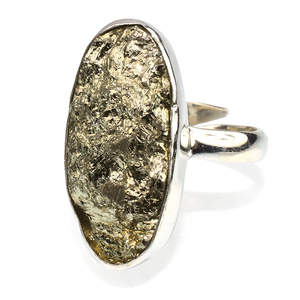 Anillos de Plata de Ley 925 con Piritas de Forma Elegante, Estilo Bohemio, con Engaste de Bisel, para Boda y Compromiso - Product Image 3
