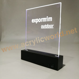 Usine RGB led LOGO signes base acrylique avec télécommande fournie par port USB - Product Image 2