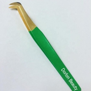 Pinzas para Extensión de Pestañas de Volumen Ruso de Marca Privada, Pinzas de Acero Inoxidable para Pestañas, las Mejores Pinzas para Pestañas - Product Image 1