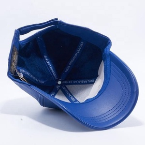 Gorra de béisbol de cuero genuino azul real 2025, elegante sombrero deportivo Vintage, sombreros de verano personalizados para viajes al aire libre, fiesta, pesca - Product Image 2