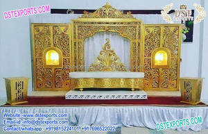 Décor de scène de mariage en Fiber de cristal, 1 pièce, décoration de scène de Style bollyden, animé musulman asiatique - Product Image 6