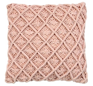 Funda de cojín de macramé bohemio de algodón 100%, funda de almohada con borlas bordadas, técnica de ganchillo, patrón sólido para el hogar y el Hotel - Product Image 1