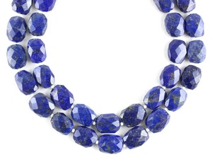 Perlas facetadas de lapislázuli Natural, 1 hebra, 14 "de largo, calidad superior, fabricación de joyería - Product Image 4