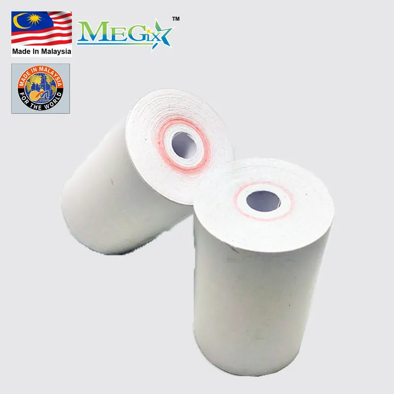 Rouleau de papier thermique, sans noyau malaisien, 57mm, 1 pièce
