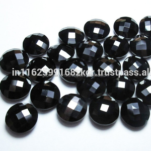 Pierre précieuse naturelle en vrac spinelle noire 10mm coupe brillante fabrication de bijoux à bricoler soi-même collier Bracelet semi-précieux certifié tiers - Product Image 2