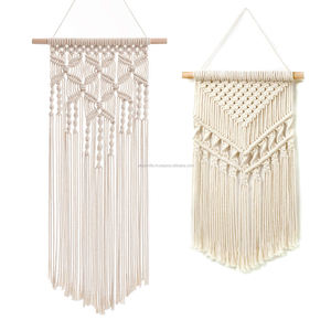Alta calidad Boho hecho a mano hogar arte decoración tejido algodón macramé tapiz colgante de pared para habitación de niños macramé tapices de pared - Product Image 1