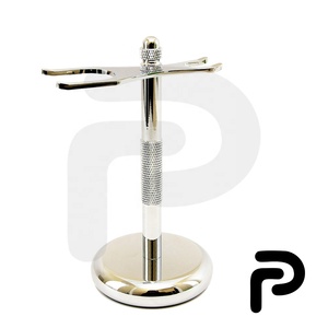 High Quality Chrome <b>Silver</b> Stainless Steel Polished Finish Men's Shaving Razor Stand Premium Quality - Product Image 3