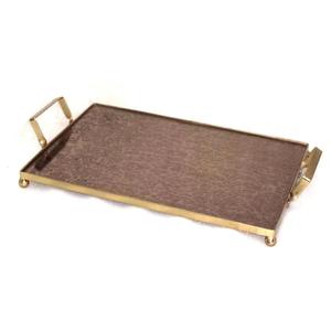 Plateau de service en verre rectangulaire avec poignée, nouveau Design décoratif - Product Image 2