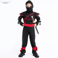 ליל כל הקדושים רעולי פנים לוחם Ninja שלב תלבושות ילדי ביצועי קוספליי
