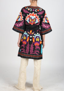 Banjara เสื้อนอกผู้หญิงยาวเหนือเข่าทันสมัย,เสื้อแจ็คเก็ตปัก Suzani อุซเบกิสถานแท้แขนยาวฟรีไซส์ - Product Image 3