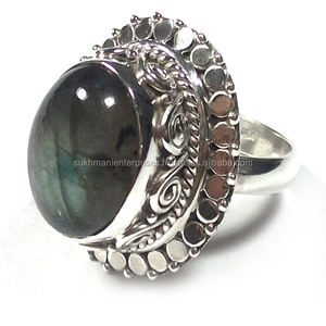 Bijoux en argent Sterling 925, bague en ONYX noir - Product Image 2