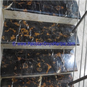 Elevadores de Mármol Negro y Dorado de Diseño Moderno para Interiores, de Alta Calidad, Forma Recta, Decoración para Hogar y Oficina, Hechos de Piedra Natural - Product Image 1