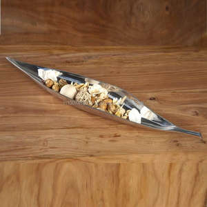 Bol rond décoratif en aluminium martelé, écologique, sans danger pour les aliments, pour les fêtes - Product Image 1