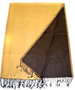 Elegante chal reversible de seda 100%, diseño de 2 colores para otoño, tamaño 70x200 - Product Image 4