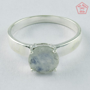 Gran oferta, anillo de Plata de Ley 925, piedra preciosa de Luna arcoíris, joyería de boda india hecha a mano para mujer - Product Image 3