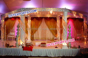 Wedding Gold Crystal Zali Mandap Golden FIber Crystal Mandaps Wedding Mandaps Manufacturer CALIFORNIA - Product Image 6